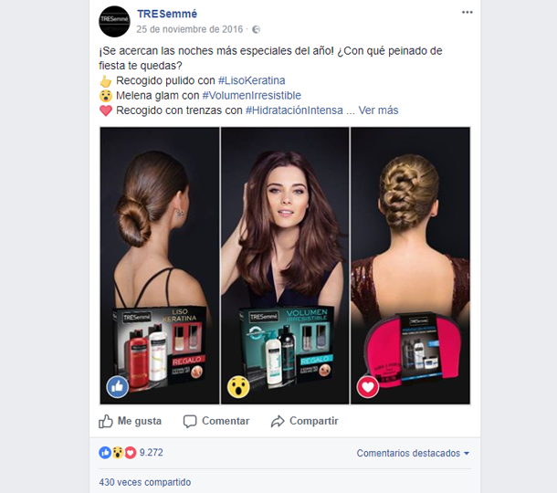 publicación-facebook-tresemmé-españa